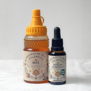 Kit Mel 100% Puro e Própolis Verde | Mel Bisnaga 200g + Própolis Verde 200g