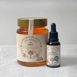 Kit Mel 100% Puro e Própolis Verde | Mel Vidro 500g + Própolis Verde 200g